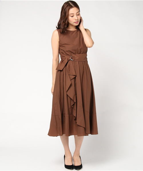 QUEENS COURT（クイーンズコート）の「ペーパーローンワンピース（ワンピース・レディース・ピンク/ブラウン/ネイビー・S/M）」の13枚目の写真