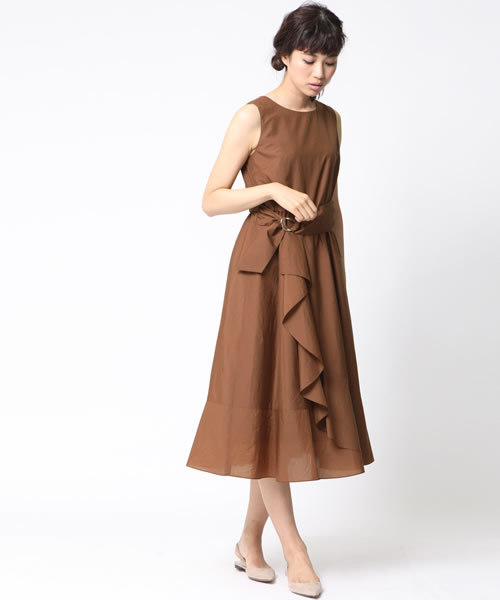 QUEENS COURT（クイーンズコート）の「ペーパーローンワンピース（ワンピース・レディース・ピンク/ブラウン/ネイビー・S/M）」の17枚目の写真