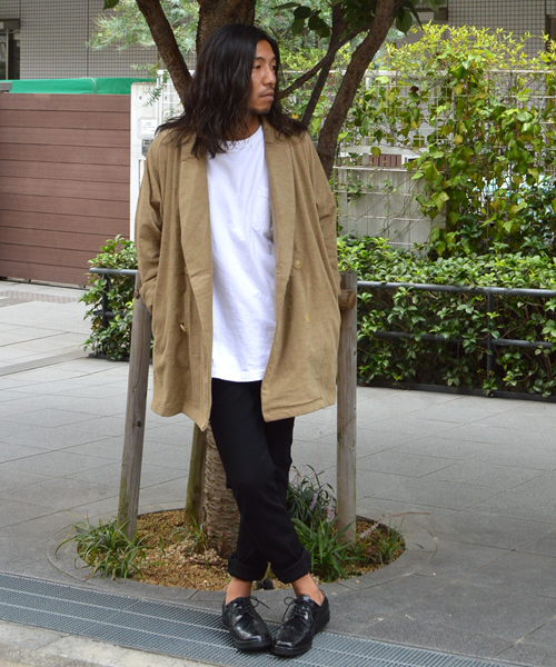 THING FABRICS（シングファブリックス）の「tHING FABRICS/シングファブリックス Double breasted (Short Pile)（テーラードジャケット・メンズ・ベージュ/ブラック/ネイビー・1/0）」の12枚目の写真