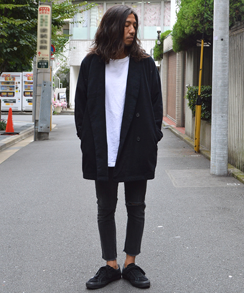 THING FABRICS（シングファブリックス）の「tHING FABRICS/シングファブリックス Double breasted (Short Pile)（テーラードジャケット・メンズ・ベージュ/ブラック/ネイビー・1/0）」の14枚目の写真