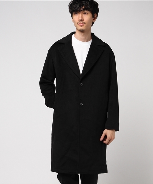 WEGO（ウィゴー）の「WEGO/シャギーウールオーバーコート（チェスターコート・メンズ・ネイビー/ブラック・LARGE/MEDIUM/SMALL）」の16枚目の写真