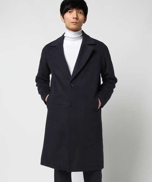 WEGO（ウィゴー）の「WEGO/シャギーウールオーバーコート（チェスターコート・メンズ・ネイビー/ブラック・LARGE/MEDIUM/SMALL）」の11枚目の写真