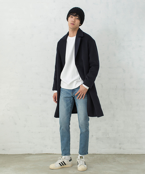 WEGO（ウィゴー）の「WEGO/シャギーウールオーバーコート（チェスターコート・メンズ・ネイビー/ブラック・LARGE/MEDIUM/SMALL）」の20枚目の写真