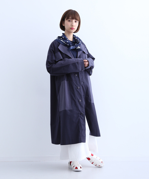 MERLOT(メルロー)の「パッチワークコート2629(チェスターコート・レディース・ベージュ/ネイビー/カーキ/ピンク・FREE)」の11枚目の写真