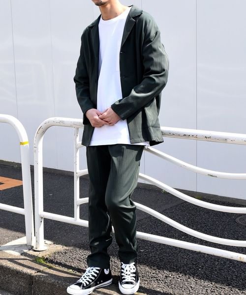 SHIPS（シップス）の「SU: PAJAMA セットアップジャケット（テーラードジャケット・メンズ・オリーブ/ブラック・LARGE/MEDIUM/SMALL/X-LARGE）」の13枚目の写真