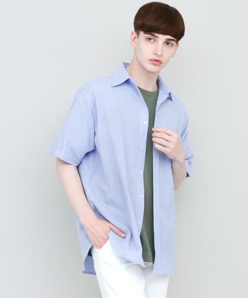 EMMA CLOTHES(エマクローズ)の「リラックスオーバーサイズオックスフォードシャツ Summer Oxford Shirts 1/2 sleeve(シャツ/ブラウス・メンズ・ホワイト/アイボリー/ピンク/イエロー/カーキ/サックスブルー/グリーン/ネイビー/ブラック・M/L)」の8枚目の写真