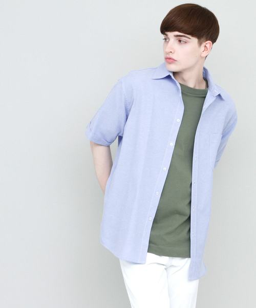EMMA CLOTHES(エマクローズ)の「リラックスオーバーサイズオックスフォードシャツ Summer Oxford Shirts 1/2 sleeve(シャツ/ブラウス・メンズ・ホワイト/アイボリー/ピンク/イエロー/カーキ/サックスブルー/グリーン/ネイビー/ブラック・M/L)」の11枚目の写真