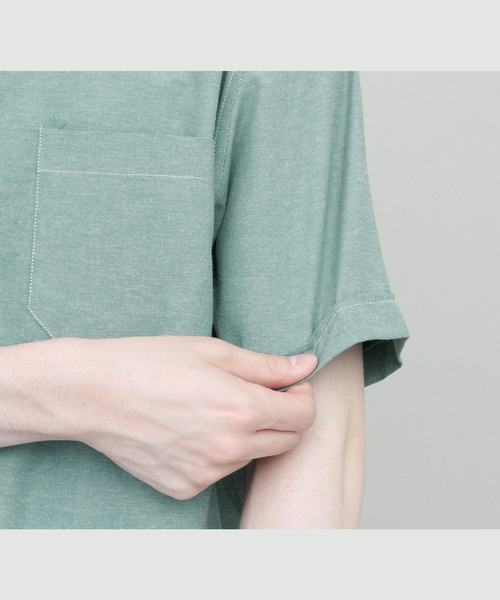 EMMA CLOTHES(エマクローズ)の「リラックスオーバーサイズオックスフォードシャツ Summer Oxford Shirts 1/2 sleeve(シャツ/ブラウス・メンズ・ホワイト/アイボリー/ピンク/イエロー/カーキ/サックスブルー/グリーン/ネイビー/ブラック・M/L)」の18枚目の写真