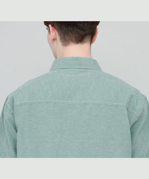 EMMA CLOTHES(エマクローズ)の「リラックスオーバーサイズオックスフォードシャツ Summer Oxford Shirts 1/2 sleeve(シャツ/ブラウス・メンズ・ホワイト/アイボリー/ピンク/イエロー/カーキ/サックスブルー/グリーン/ネイビー/ブラック・M/L)」の12枚目の写真