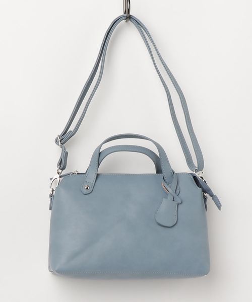 KOBE LETTUCE（コウベレタス）の「調節可能ショルダーストラップ付2way！フェイクレザーボストンバッグ BAG 鞄 レディース [B1148]神戸レタス（ショルダーバッグ・レディース・ブラック/オフホワイト/ベージュ系その他/ブルー系その他/パープル系その他・FREE）」の8枚目の写真