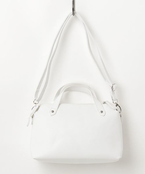 KOBE LETTUCE（コウベレタス）の「調節可能ショルダーストラップ付2way！フェイクレザーボストンバッグ BAG 鞄 レディース [B1148]神戸レタス（ショルダーバッグ・レディース・ブラック/オフホワイト/ベージュ系その他/ブルー系その他/パープル系その他・FREE）」の10枚目の写真