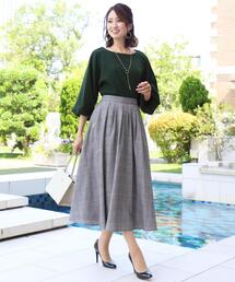 【洗える】きれい色で彩る、大人のマキシ丈フレアスカート