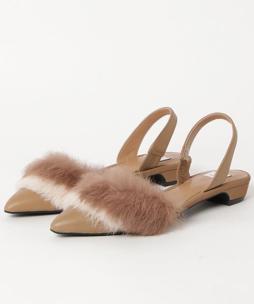 mio notis（ミオノティス）の「ラビットファースリングバックパンプス（パンプス・レディース・ブラック/ベージュ・38/39/35/36/37）」の6枚目の写真