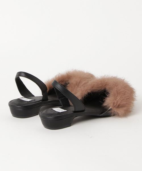 mio notis（ミオノティス）の「ラビットファースリングバックパンプス（パンプス・レディース・ブラック/ベージュ・38/39/35/36/37）」の3枚目の写真