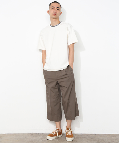 ADAM ET ROPE'(アダムエロペ)の「TCストレッチウェザーワイドクロップドパンツ(その他パンツ・メンズ・ネイビー/ブラック/カーキ・L/M)」の5枚目の写真