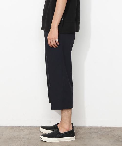 ADAM ET ROPE'(アダムエロペ)の「TCストレッチウェザーワイドクロップドパンツ(その他パンツ・メンズ・ネイビー/ブラック/カーキ・L/M)」の7枚目の写真