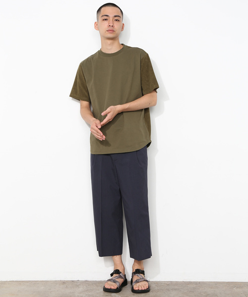 ADAM ET ROPE'(アダムエロペ)の「TCストレッチウェザーワイドクロップドパンツ(その他パンツ・メンズ・ネイビー/ブラック/カーキ・L/M)」の16枚目の写真