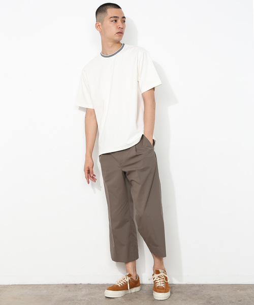 ADAM ET ROPE'(アダムエロペ)の「TCストレッチウェザーワイドクロップドパンツ(その他パンツ・メンズ・ネイビー/ブラック/カーキ・L/M)」の17枚目の写真