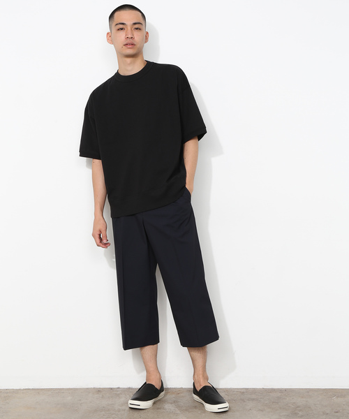 ADAM ET ROPE'(アダムエロペ)の「TCストレッチウェザーワイドクロップドパンツ(その他パンツ・メンズ・ネイビー/ブラック/カーキ・L/M)」の18枚目の写真