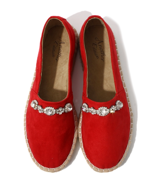 Another Edition（アナザーエディション）の「■AE SUED BJ SLIP ON　Я◆（スリッポン・レディース・オフホワイト/レッド/コバルトブルー/ブラック・36/37/38）」の11枚目の写真