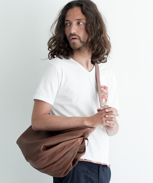 rehacer(レアセル)の「rehacer : Swell leather shoulder bag(ショルダーバッグ・メンズ・ブラウン/ブラック・FREE)」の1枚目の写真