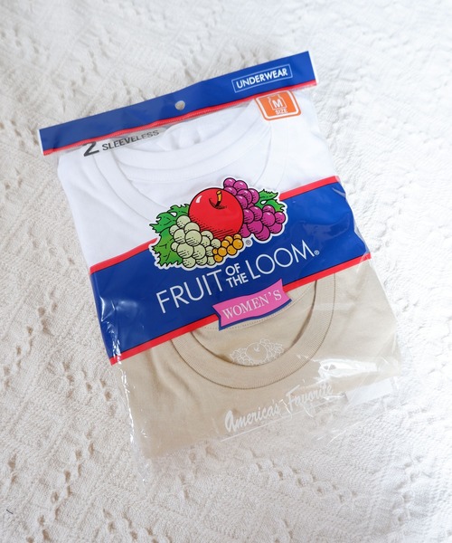 FRUIT OF THE LOOM(フルーツオブザルーム)の「FRUIT OF THE LOOM 20/コットン100% 2Pノースリーブ(タンクトップ・レディース・ホワイト/ネイビー/ブラック/ベージュ・S/M)」の15枚目の写真