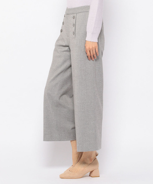 Petit Honfleur（プチオンフルール）の「前ボタンワイドパンツ（その他パンツ・レディース・ネイビー/グレー/アイボリー・67/70/61/64）」の6枚目の写真