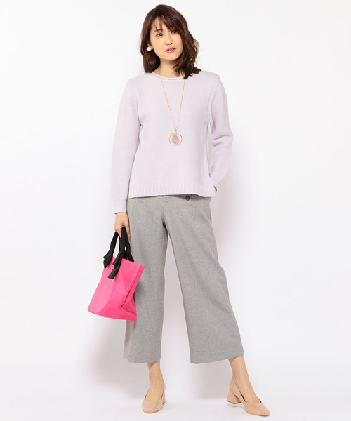 Petit Honfleur（プチオンフルール）の「前ボタンワイドパンツ（その他パンツ・レディース・ネイビー/グレー/アイボリー・67/70/61/64）」の13枚目の写真