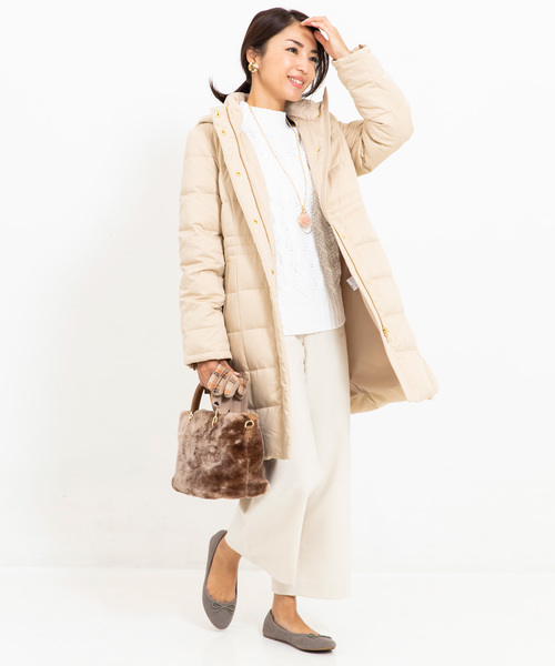 Petit Honfleur（プチオンフルール）の「前ボタンワイドパンツ（その他パンツ・レディース・ネイビー/グレー/アイボリー・67/70/61/64）」の15枚目の写真