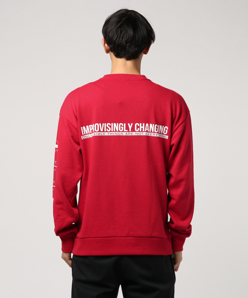 WEGO（ウィゴー）の「WEGO/転写シートプリントプルオーバー（スウェット・メンズ・ホワイト/ブラック/レッド/パープル・LARGE/MEDIUM）」の6枚目の写真