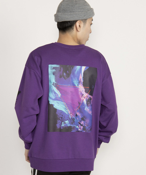 WEGO（ウィゴー）の「WEGO/転写シートプリントプルオーバー（スウェット・メンズ・ホワイト/ブラック/レッド/パープル・LARGE/MEDIUM）」の4枚目の写真