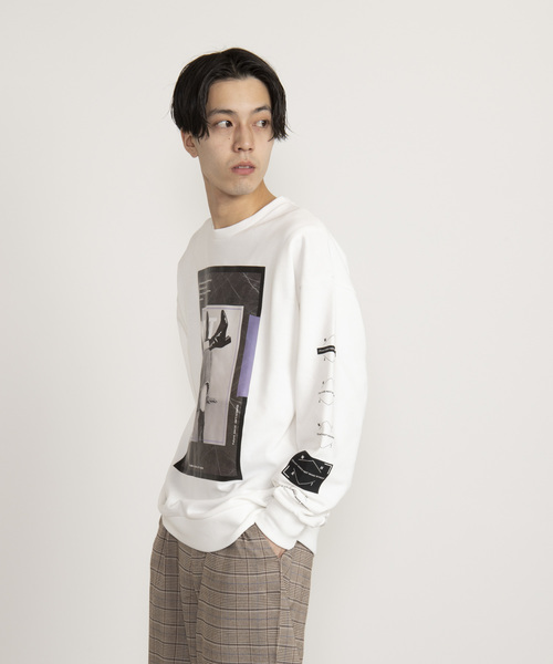 WEGO（ウィゴー）の「WEGO/転写シートプリントプルオーバー（スウェット・メンズ・ホワイト/ブラック/レッド/パープル・LARGE/MEDIUM）」の12枚目の写真