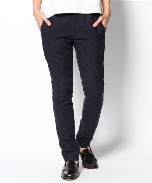 CIAOPANIC(チャオパニック)の「【Ciaopanic】 ソフトメランジウールリブスラックス(スラックス・メンズ・ブラック/ネイビー/カーキ/チャコールグレー・SMALL/LARGE/MEDIUM)」の4枚目の写真