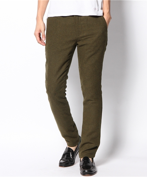 CIAOPANIC(チャオパニック)の「【Ciaopanic】 ソフトメランジウールリブスラックス(スラックス・メンズ・ブラック/ネイビー/カーキ/チャコールグレー・SMALL/LARGE/MEDIUM)」の3枚目の写真