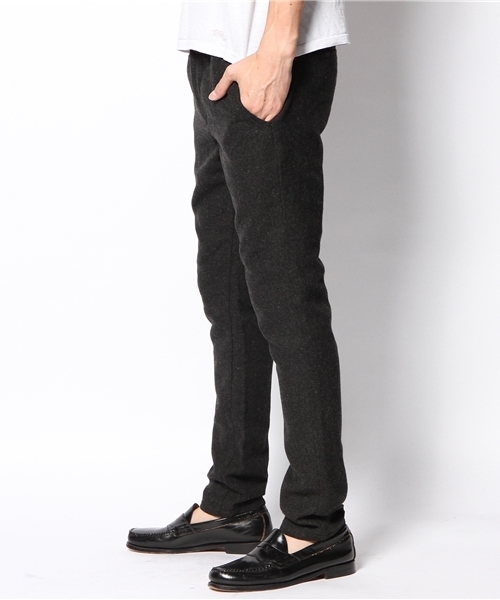 CIAOPANIC(チャオパニック)の「【Ciaopanic】 ソフトメランジウールリブスラックス(スラックス・メンズ・ブラック/ネイビー/カーキ/チャコールグレー・SMALL/LARGE/MEDIUM)」の5枚目の写真