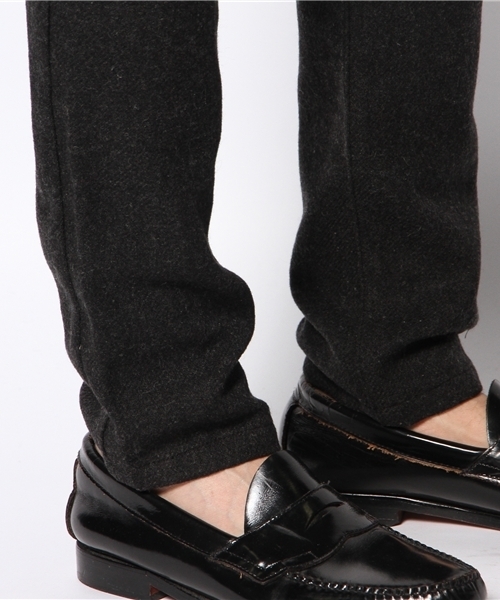 CIAOPANIC(チャオパニック)の「【Ciaopanic】 ソフトメランジウールリブスラックス(スラックス・メンズ・ブラック/ネイビー/カーキ/チャコールグレー・SMALL/LARGE/MEDIUM)」の10枚目の写真