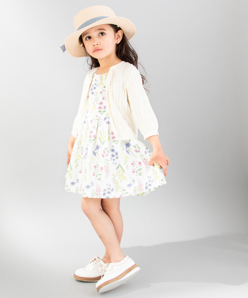 petit main（プティマイン）の「針抜きニットカーディガン（カーディガン/ボレロ・キッズ・ネイビー/レモンイエロー/キナリ・SMALL/MEDIUM/LARGE）」の4枚目の写真