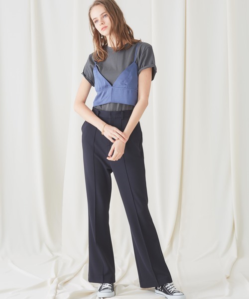 STUDIOUS(ステュディオス)の「【STUDIOUS】ビスチェ付きカットソー(Tシャツ/カットソー・レディース・ブラック/ベージュ/ブルー・FREE)」の3枚目の写真