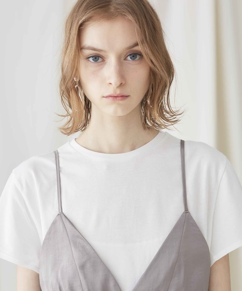 STUDIOUS(ステュディオス)の「【STUDIOUS】ビスチェ付きカットソー(Tシャツ/カットソー・レディース・ブラック/ベージュ/ブルー・FREE)」の8枚目の写真