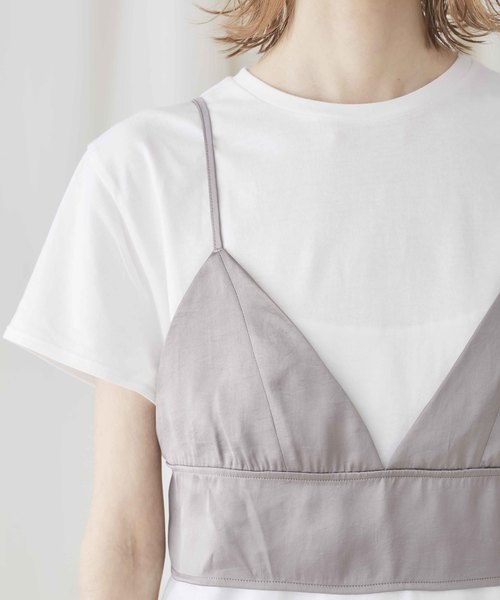 STUDIOUS(ステュディオス)の「【STUDIOUS】ビスチェ付きカットソー(Tシャツ/カットソー・レディース・ブラック/ベージュ/ブルー・FREE)」の9枚目の写真