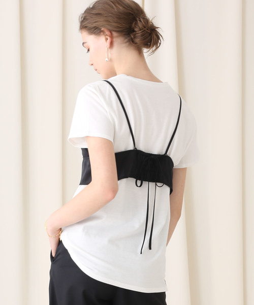 STUDIOUS - studiousビスチェ STUDIOUS】ビスチェ付きカットソー（Tシャツ/カットソー