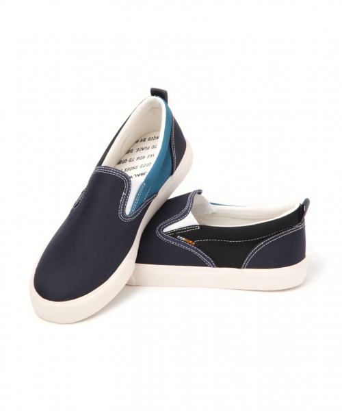 GLOBAL WORK（グローバルワーク）の「CORDURAスリッポン/833981（スニーカー・メンズ・ネイビー/ブラック・LARGE/MEDIUM）」の4枚目の写真