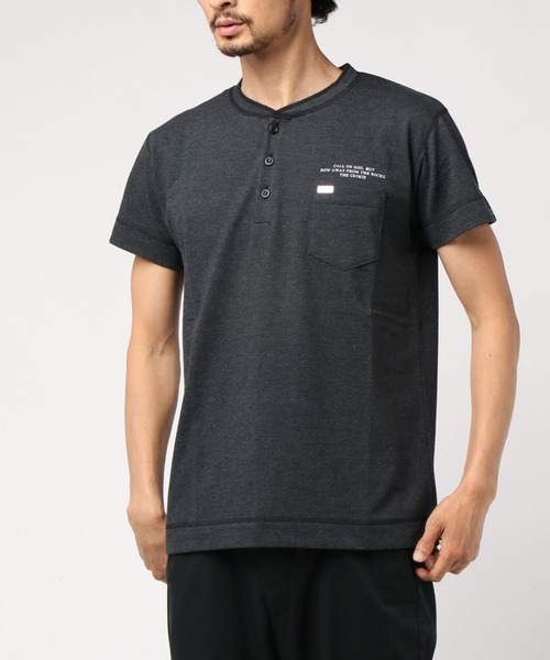 CRIMIE(クライミー)の「HENLEY NECK VINTAGE POCKET T-SHIRT(Tシャツ/カットソー・メンズ・グレー/ブラック/カーキ・SMALL/X-SMALL/X-LARGE/LARGE/MEDIUM/XX-LARGE)」の1枚目の写真