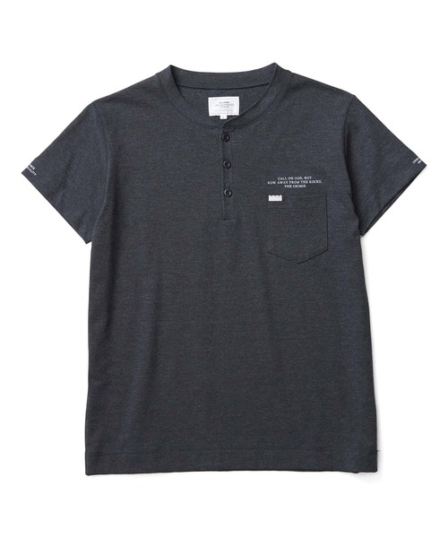 CRIMIE(クライミー)の「HENLEY NECK VINTAGE POCKET T-SHIRT(Tシャツ/カットソー・メンズ・グレー/ブラック/カーキ・SMALL/X-SMALL/X-LARGE/LARGE/MEDIUM/XX-LARGE)」の5枚目の写真