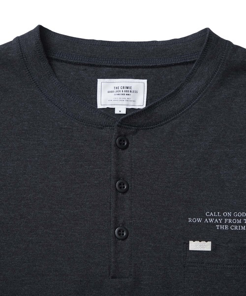 CRIMIE(クライミー)の「HENLEY NECK VINTAGE POCKET T-SHIRT(Tシャツ/カットソー・メンズ・グレー/ブラック/カーキ・SMALL/X-SMALL/X-LARGE/LARGE/MEDIUM/XX-LARGE)」の7枚目の写真
