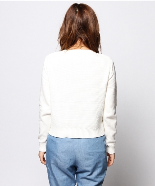 FREE'S SHOP（フリーズショップ）の「リブニット（ニット/セーター・レディース・ホワイト/ブラック/イエロー・FREE）」の5枚目の写真