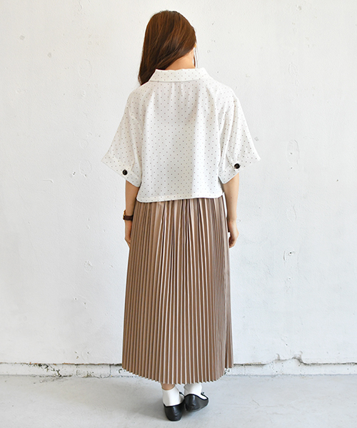 PairPair（ペアペア）の「ドット＆花柄アソートカイキンビッグシャツ（シャツ/ブラウス・レディース・ベージュ/オフホワイト/ライトグリーン/ライトベージュ・FREE）」の10枚目の写真