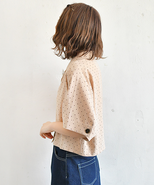 PairPair（ペアペア）の「ドット＆花柄アソートカイキンビッグシャツ（シャツ/ブラウス・レディース・ベージュ/オフホワイト/ライトグリーン/ライトベージュ・FREE）」の6枚目の写真