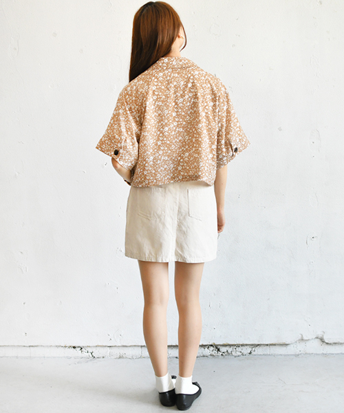 PairPair（ペアペア）の「ドット＆花柄アソートカイキンビッグシャツ（シャツ/ブラウス・レディース・ベージュ/オフホワイト/ライトグリーン/ライトベージュ・FREE）」の8枚目の写真