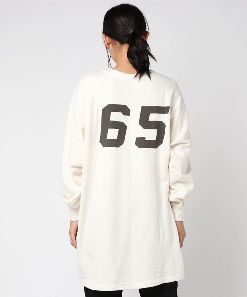 OLD BETTY'S(オールドベティーズ)の「Big Long Sleeve T-shirts/ビッグ 長袖 Tロング シャツ(Tシャツ/カットソー・レディース・モカ/スミクロ/キナリ・FREE)」の4枚目の写真